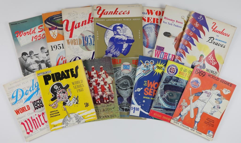 Tickets, Publications & Pins - 1950-69 High Grade World Series Program Near Complete Run (15/20)