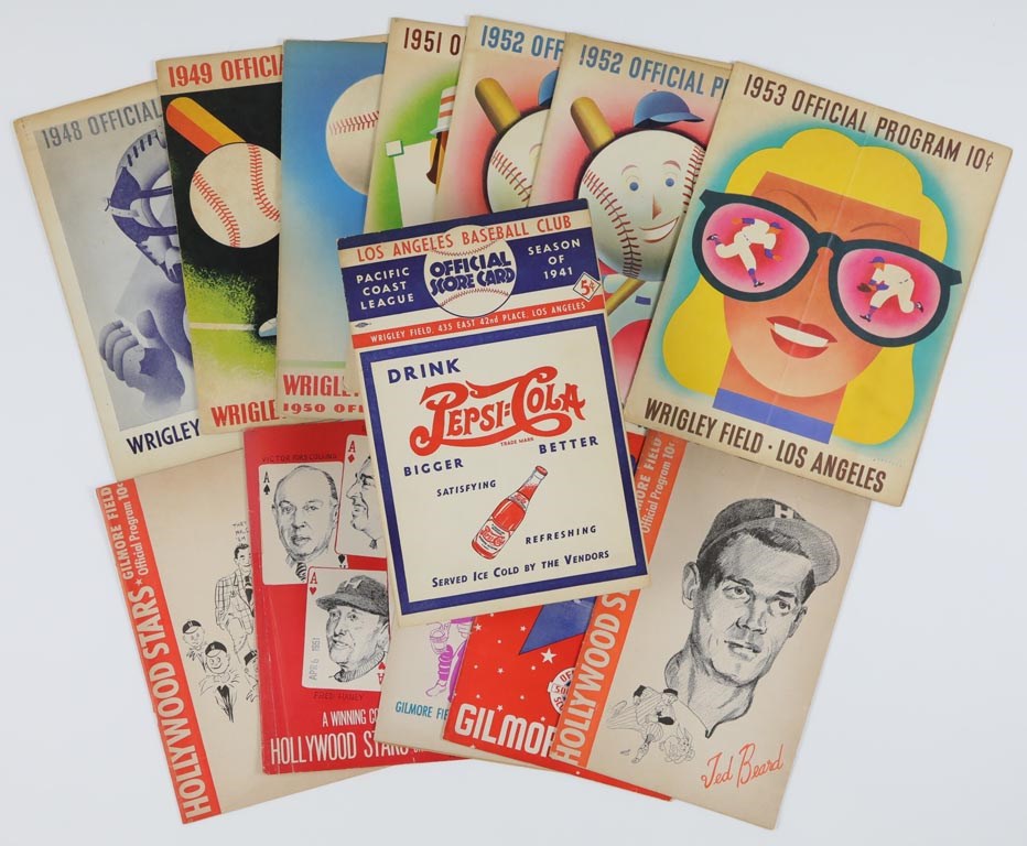 Tickets, Publications & Pins - 1950s Pacific Coast League Baseball Programs - One w/ Ty Cobb Cover (13)