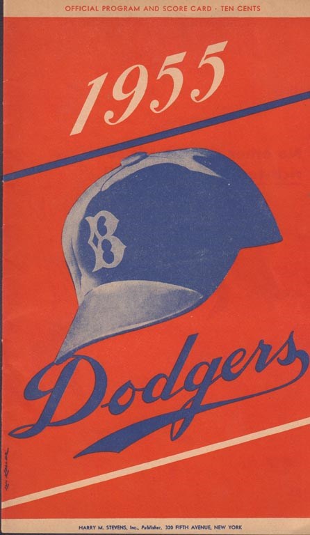 1955 Brooklyn Dodgers Program