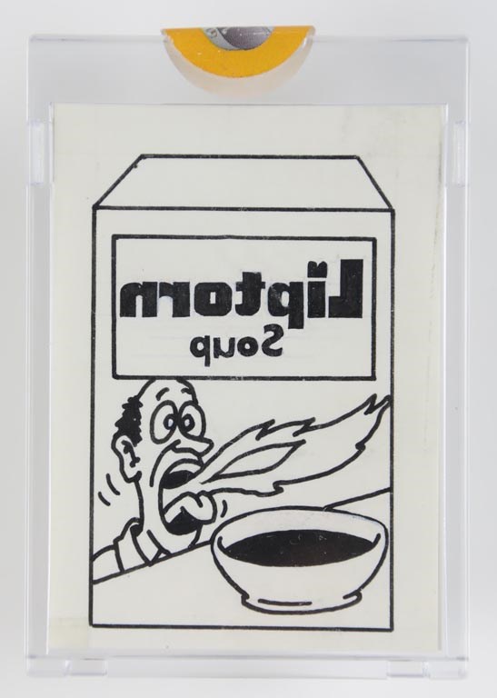 1967 Topps Wacky Packages "Liptorn Soup" Card Original Artwork From Topps Vault