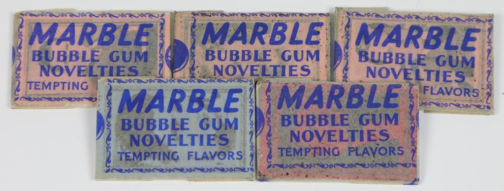 1929 W553 Marble Gum "Bubble Gum Novelties" Pack Collection of 5