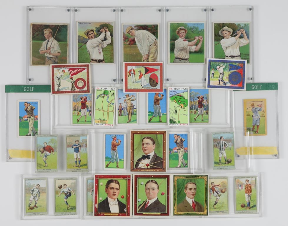 Tobacco Card Collection Featuring Golf and Billiards Stars