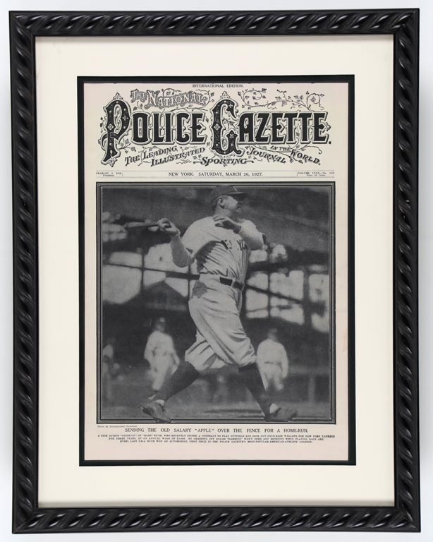 Babe Ruth - 1927 Police Gazette Babe Ruth Cover Photo