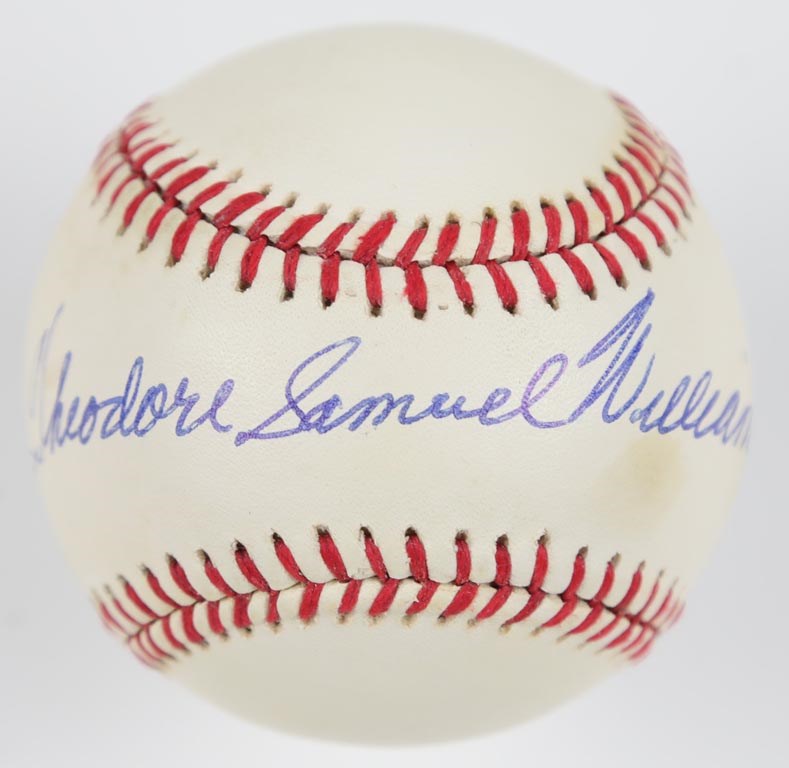 - Theodore Samuel Williams Full Name Signed Baseball