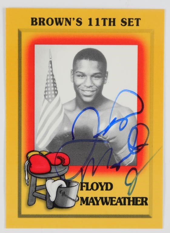 Boxing Cards - 1997 Browns 11th Set Signed #51 Floyd Mayweather JSA