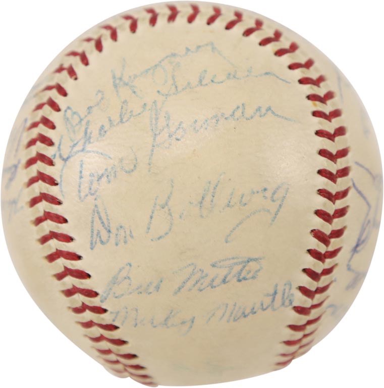 1953 World Champion New York Yankees Team Signed Baseball (JSA)