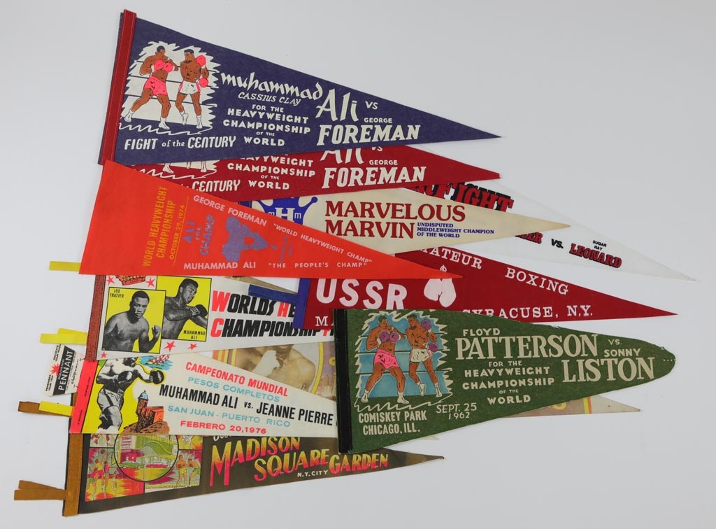 1962-87 Boxing Pennants Lot of 20
