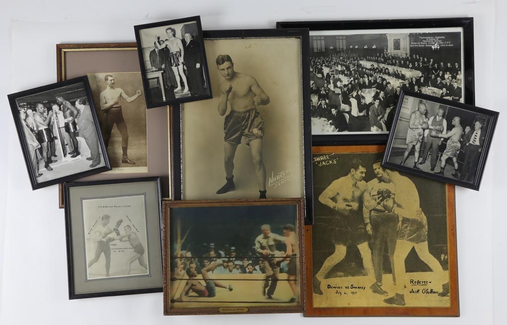 1831-1968 Framed Boxing Images Lot of 17