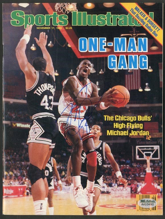 1986 Michael Jordan Vintage Signed Sports Illustrated (SGC)