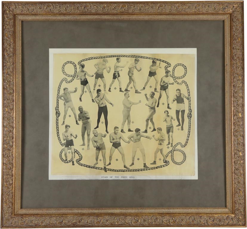 Muhammad Ali & Boxing - 1910 "Stars of the Ring" Lithograph