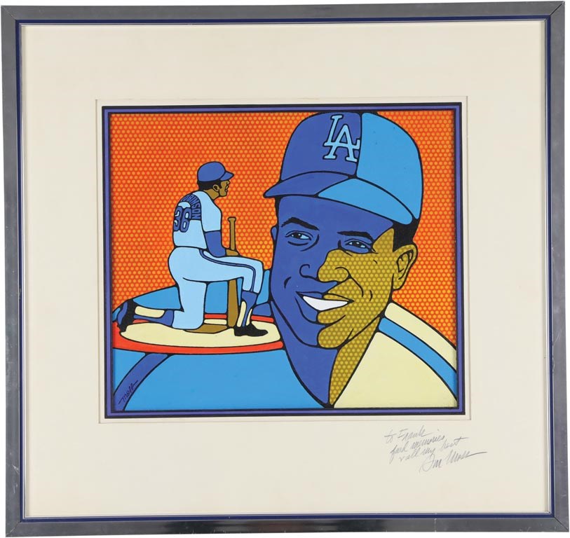 Sports Fine Art - Frank Robinson Lithograph by Donald Moss