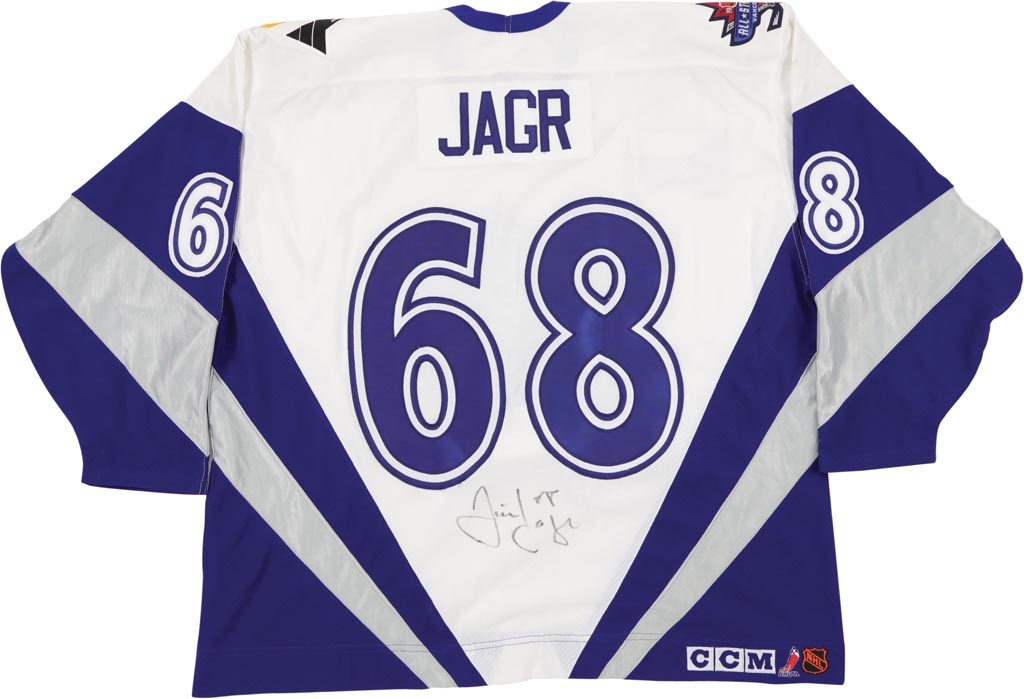 - 1997-98 Jaromir Jagr Signed Game Worn NHL All-Star Game Jersey