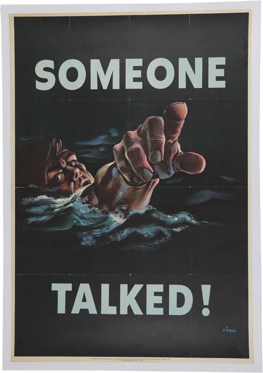Rock And Pop Culture - World War II "Someone Talked" Propaganda Poster