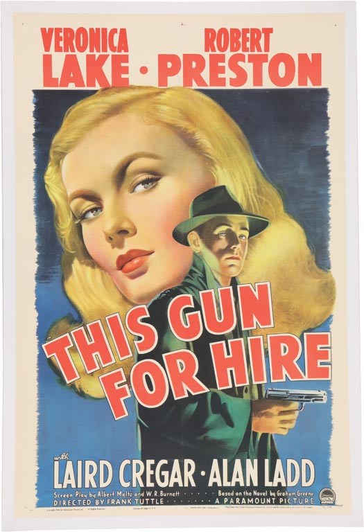 Rock And Pop Culture - 1942 "This Gun For Hire" One-Sheet Movie Poster