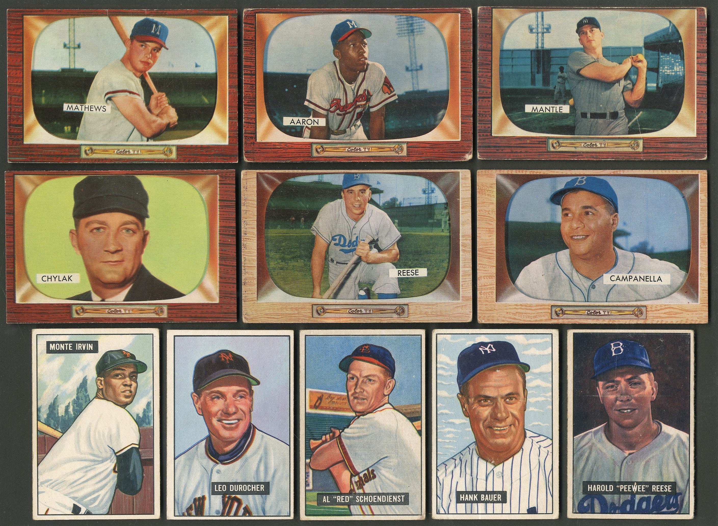 Baseball and Trading Cards - 1951 & 1955 Bowman Baseball Near-Complete Sets (2)
