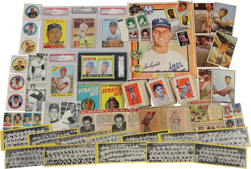 Baseball and Trading Cards - Vintage Sport & Non-Sport Collection with Graded Rookies, HOFers and 1951 Topps Team Cards (360+)