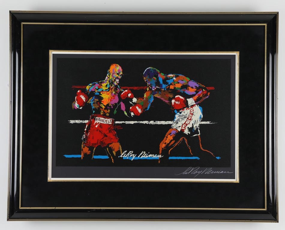 1996 Mike Tyson vs Evander Holyfield Serigraph Signed by LeRoy Neiman
