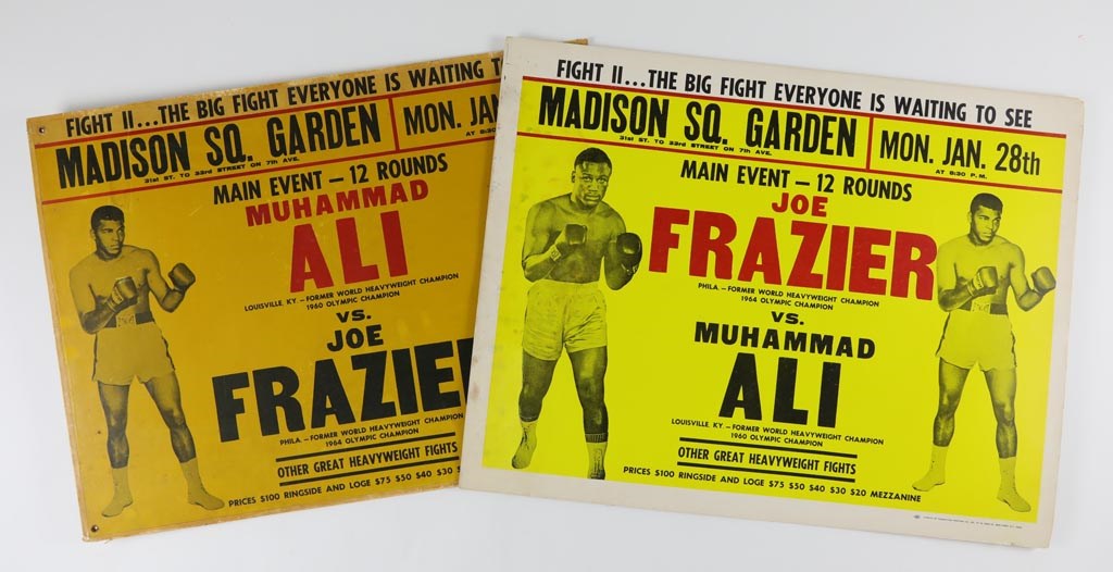 1973 Muhammad Ali vs Joe Frazier II On-Site Fight Poster