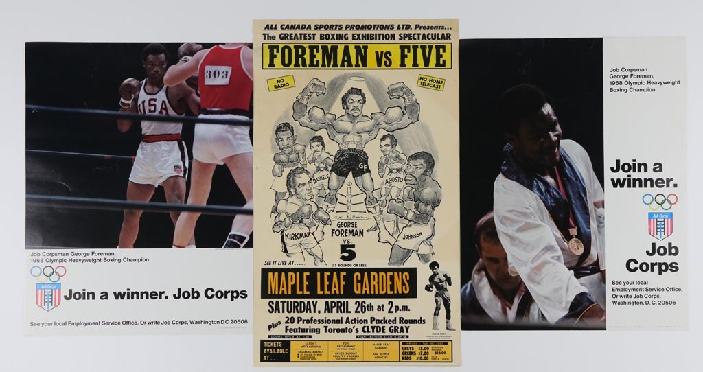 Muhammad Ali & Boxing - 1969-75 George Foreman Poster Lot of 3