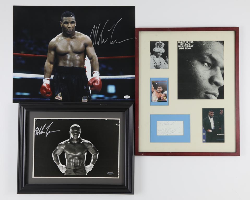 Muhammad Ali & Boxing - 1990's Mike Tyson Autograph Lot of 3