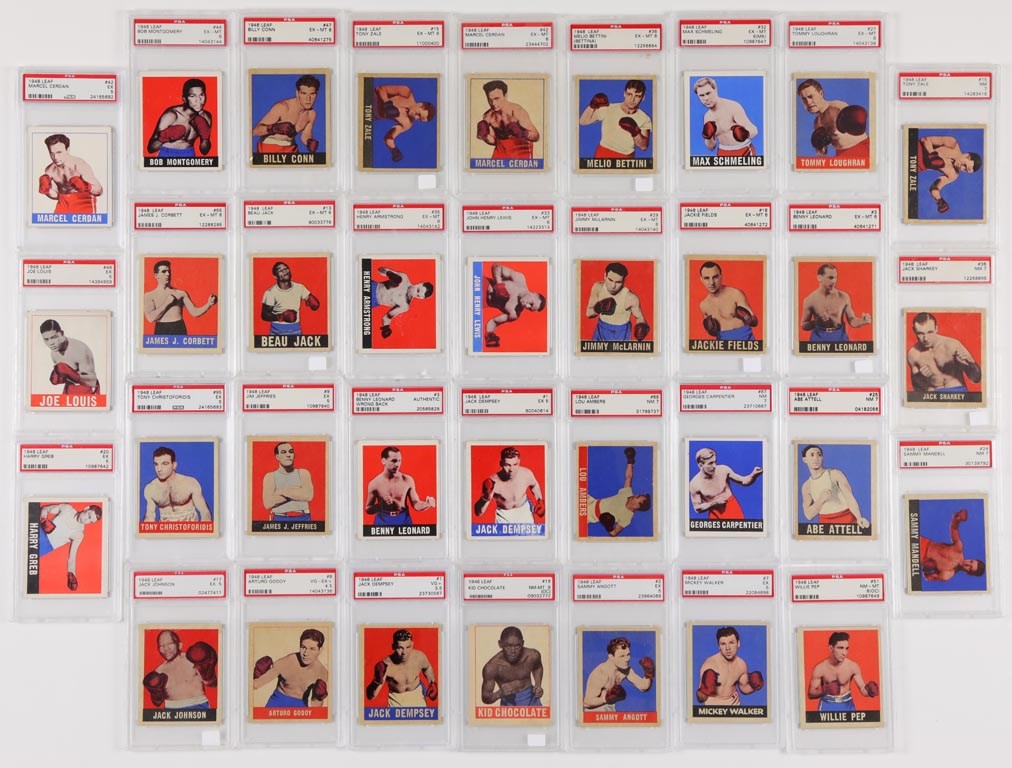1948 Leaf Boxing PSA Graded Collection with Major Stars (30+)