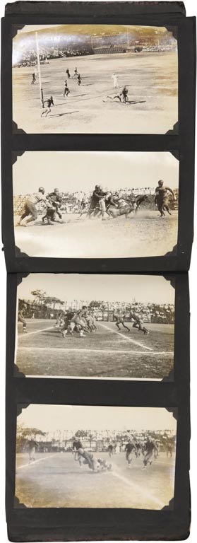 Football - Early 1920s Navy Football Photograph Album with Some Signed (100+ Photos)