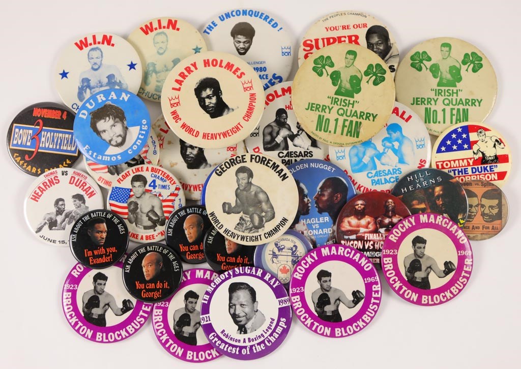 Muhammad Ali & Boxing - Boxing Pin Backs & Buttons Lot of 32