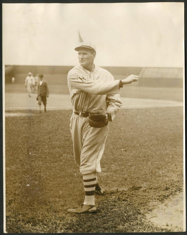 Vintage Sports Photographs - 1928 Walter Johnson Type I Baseball Photo