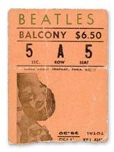 Beatles Tickets - September 15, 1964 Ticket