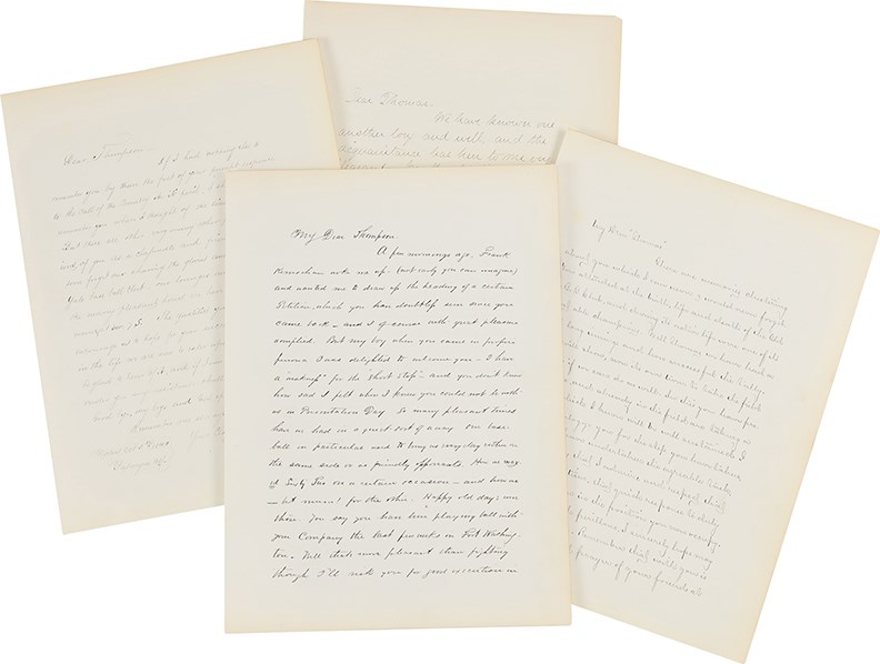 1861 The Heber S. Thompson Civil War Baseball Farewell Letters (PSA)