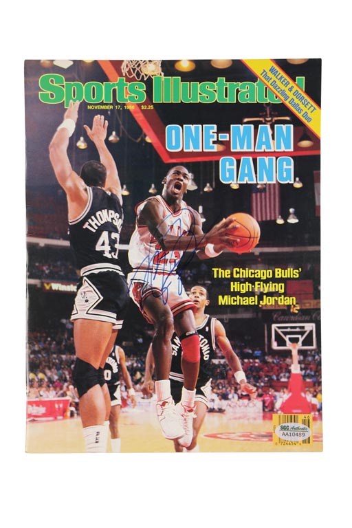 Basketball - 1986 Michael Jordan Vintage Signed Sports Illustrated (SGC)
