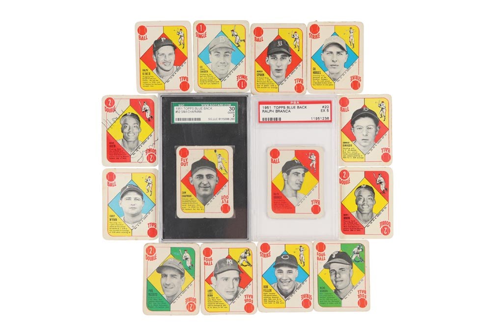 Baseball and Trading Cards - 1951 Topps Red & Blue Back Complete Sets with PSA & SGC Graded