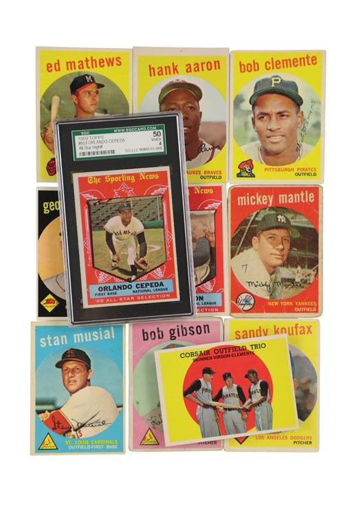 Baseball and Trading Cards - 1959 Topps Complete Set with PSA and SGC Graded