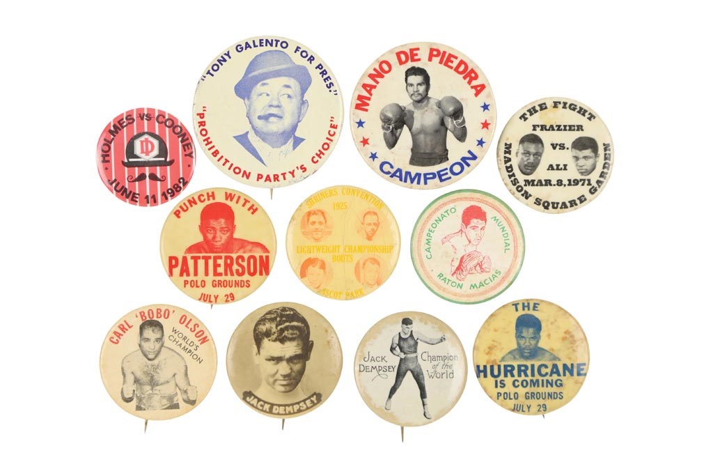 Muhammad Ali & Boxing - 1920s-80s Awesome Boxing Photo Pinbacks & Buttons (10+)