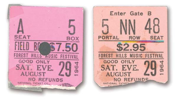 Beatles Tickets - August 29, 1964 Tickets