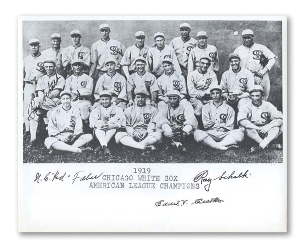 1919 Chicago White Sox Signed Photograph (8x10")