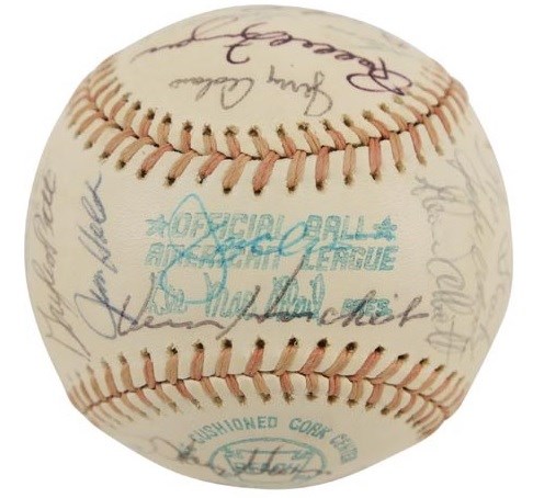 Baseball Autographs - 1974 World Champion Oakland Athletics Team Signed Baseball (PSA)