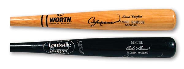 - Andre Dawson Signed Game Bat Collection (2)