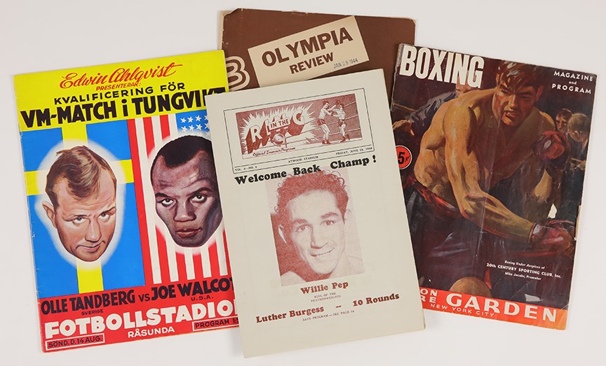 Muhammad Ali & Boxing - 1940s Fight Program Lot of (4)
