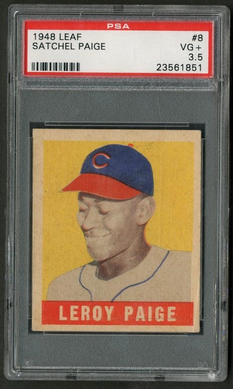 Baseball and Trading Cards - 1948 Leaf #8 Satchel Paige Rookie (PSA VG+ 3.5)