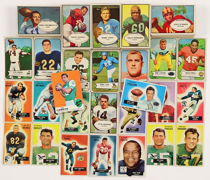 - Collection of 3 1950’s Bowman Football Sets