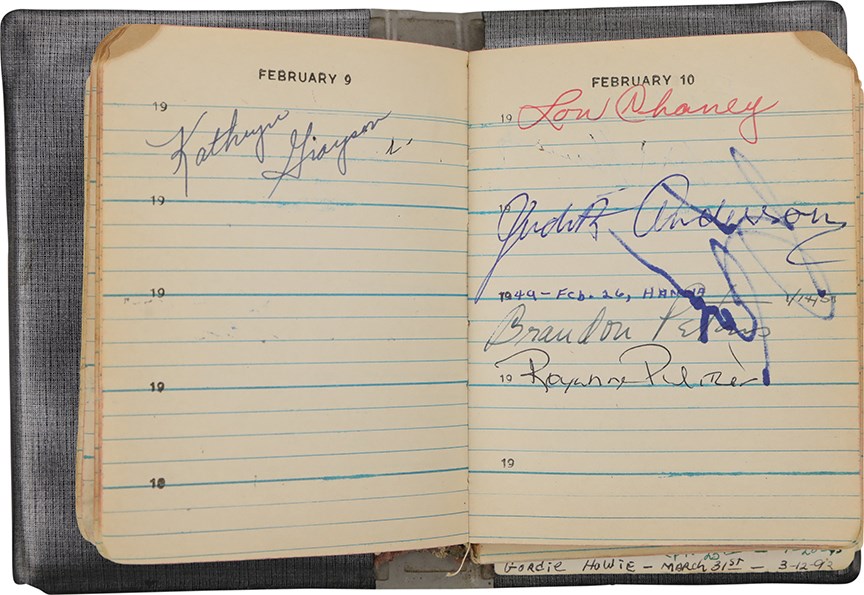 Fascinating Collection Signed in Calendar Book (180+)