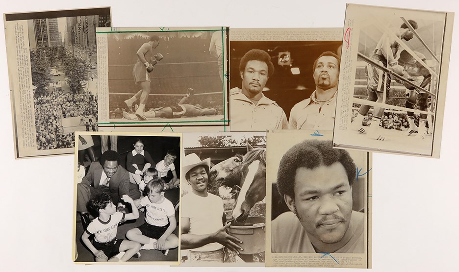 - 1968-76 George Foreman Original News Photographs Lot of 30