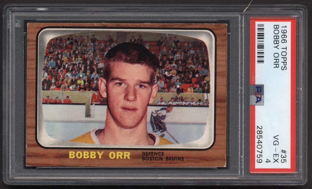 Hockey Cards - 1966 Topps #35 Bobby Orr Rookie PSA VG-EX 4