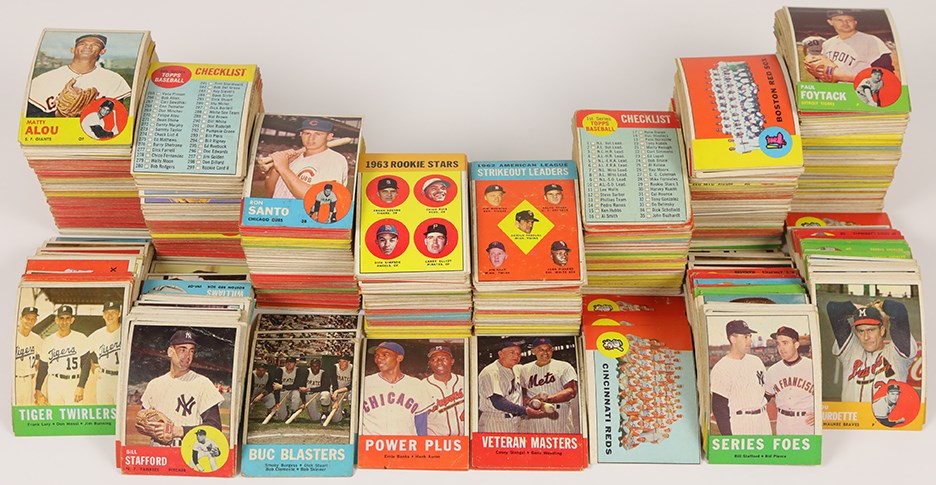 Baseball and Trading Cards - Hoard of 1963 Topps Baseball Cards (1700+)