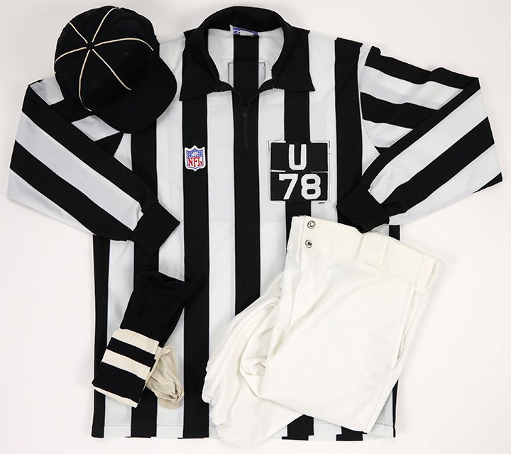 Football - NFL Officials Game Worn Uniform. LOA from Wife