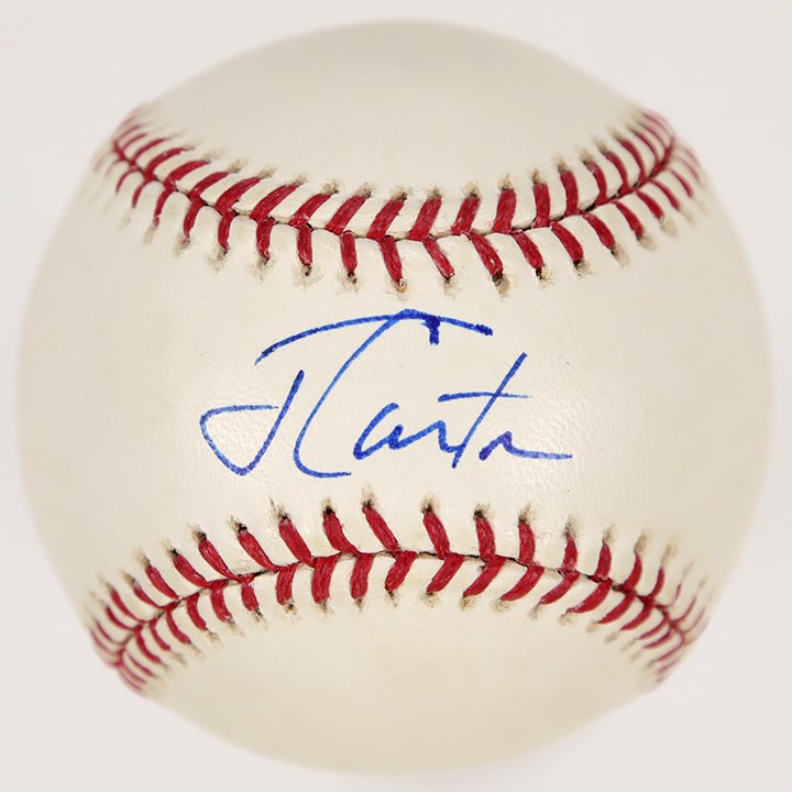 Baseball Autographs - President Jimmy Carter Signed Baseball JSA