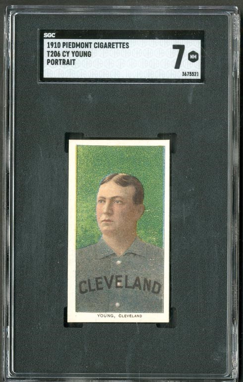 Baseball and Trading Cards - 1910 Piedmont T206 Cy Young Portrait (SGC NM 7)