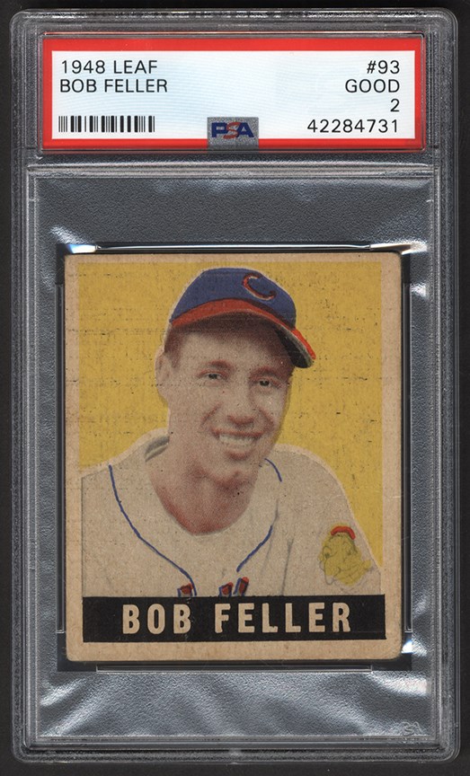 Baseball and Trading Cards - 1948 Leaf Bob Feller PSA 2