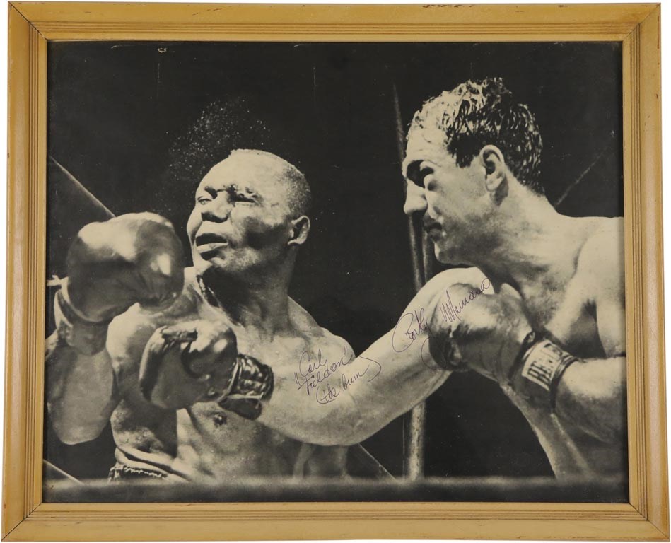 Muhammad Ali & Boxing - Rocky Marciano Signed Photograph (PSA)